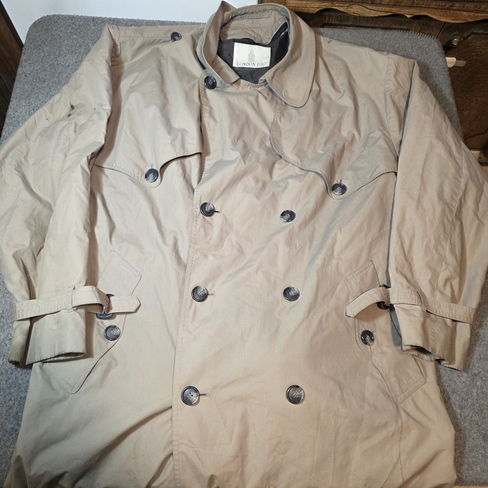 London Fog Trench Coat Xl I2